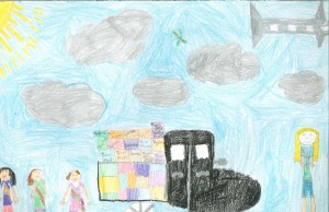 "Memorial Day Parade" by Kathleen, age 8, USA