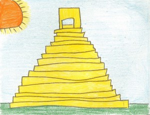 Mayan Pyramid by Angel, age 9 from Mexcio